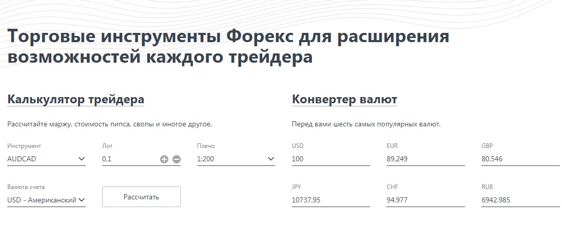  exness trader's calculator 