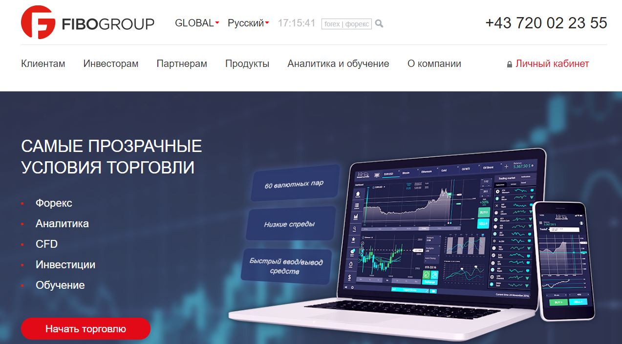 платформы брокера fibogroup