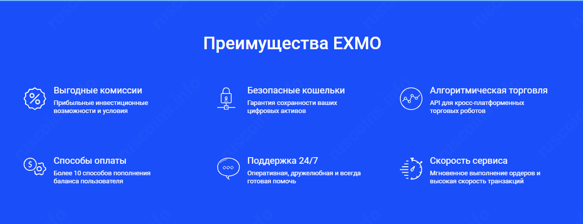 преимущества и недостатки exmo