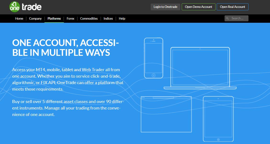 что предлагает брокер onetrade