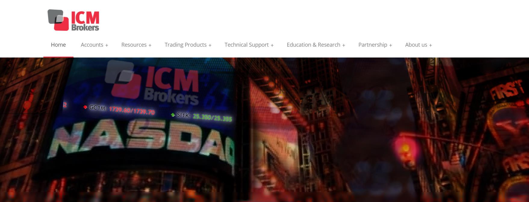 сайт брокерской компании icm brokers