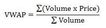 vwap формула расчета 