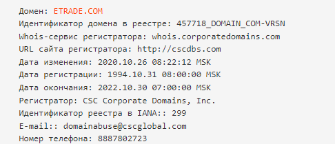  e*trade registration date 