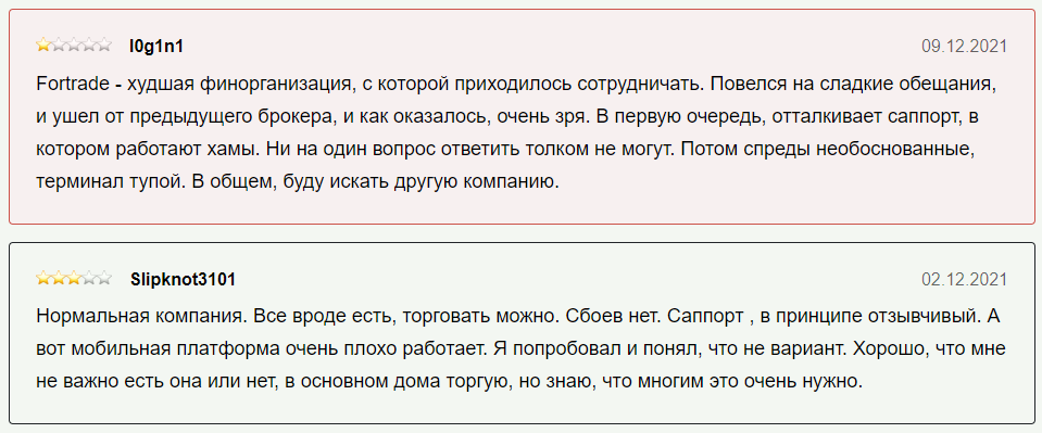 fortrade reviews clients