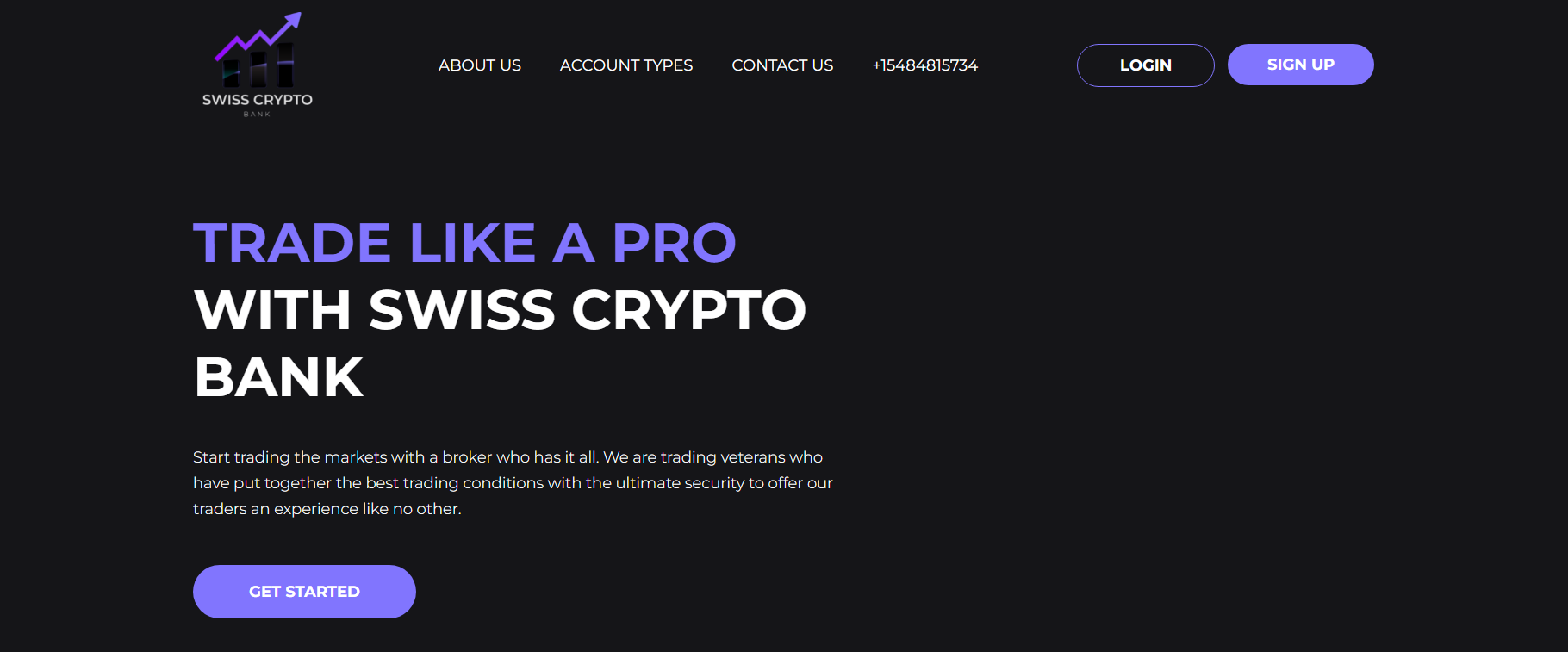 swiss crypto bank broker website