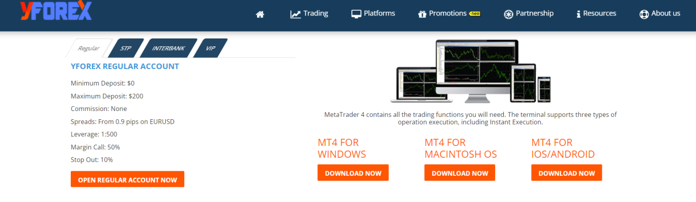 yforex терминал компании