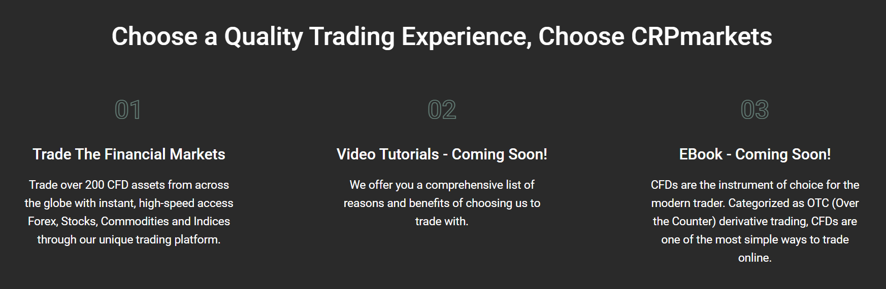 crpmarkets overview broker 