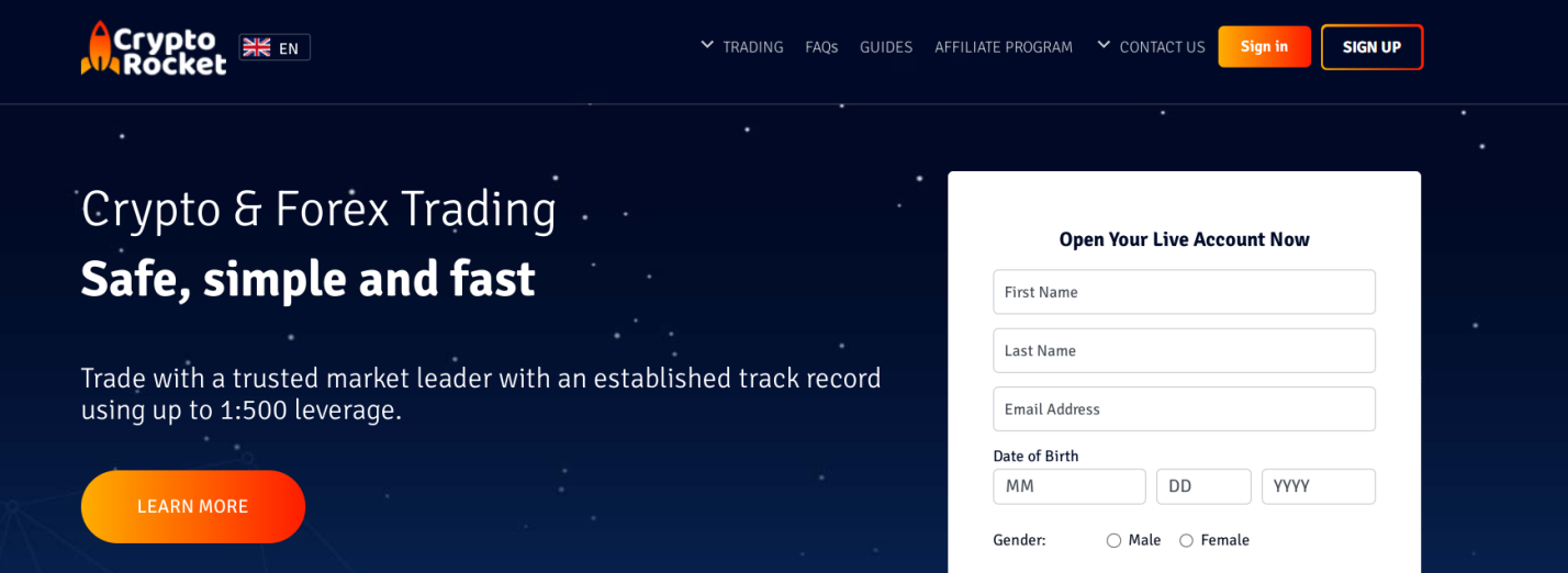 CryptoRocket – цифровая торговля 