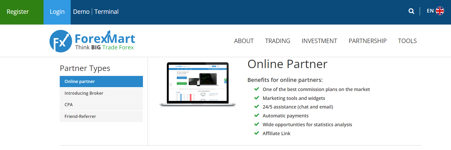 Сотрудничество с ForexMart
