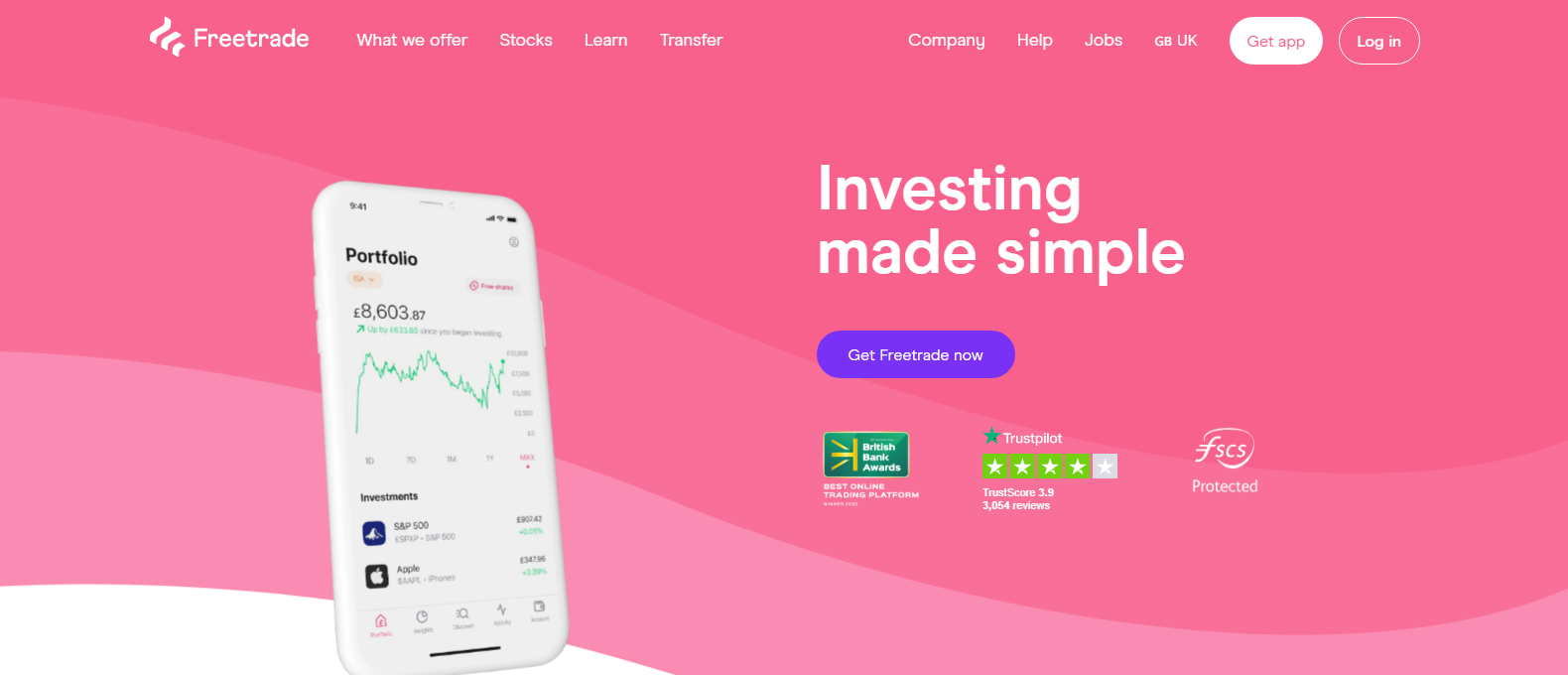 Торговля с брокером Freetrade