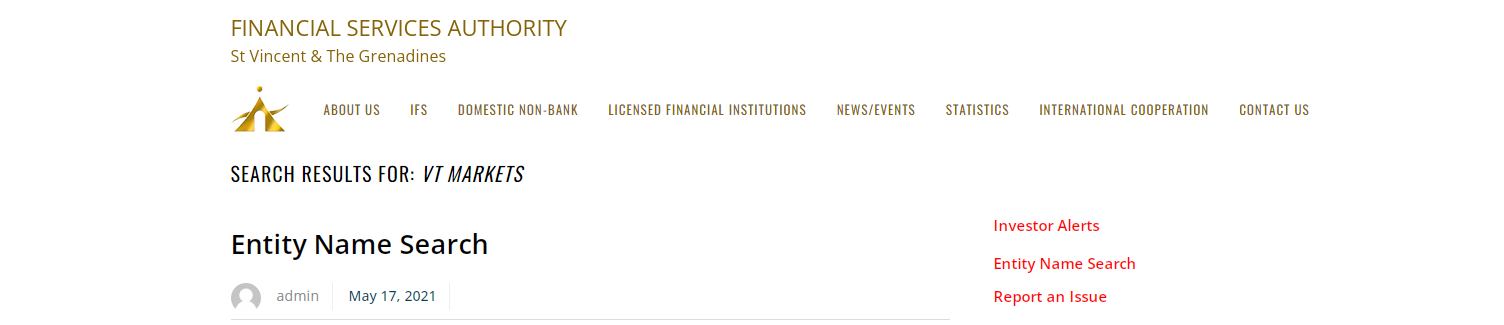 Регуляторы компании VT Markets