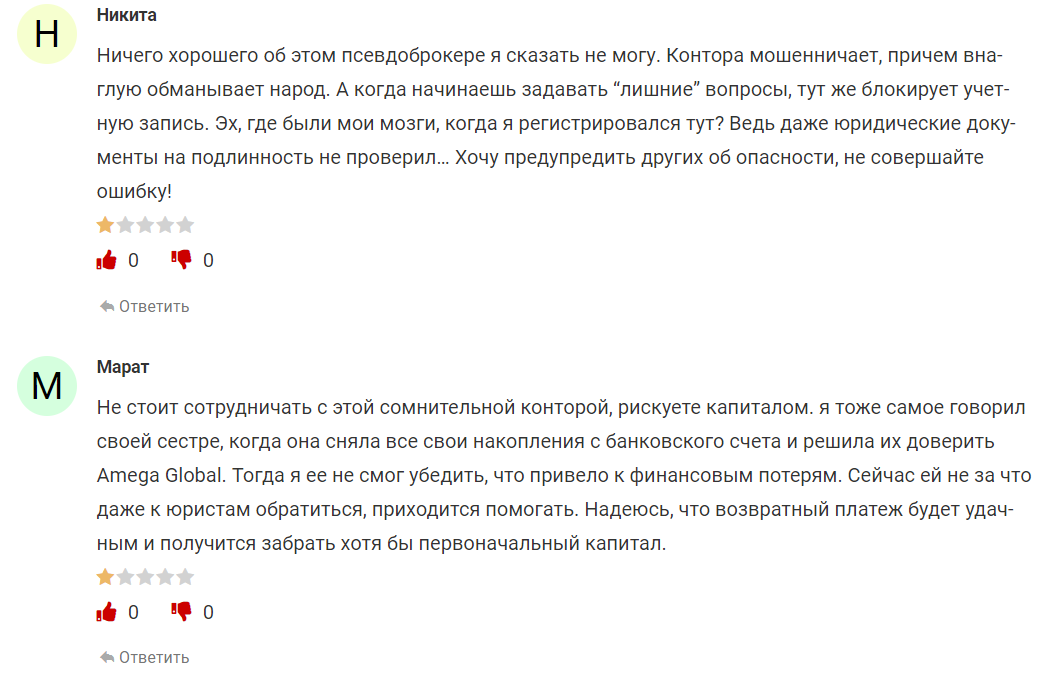 Что говорят о AMEGA?