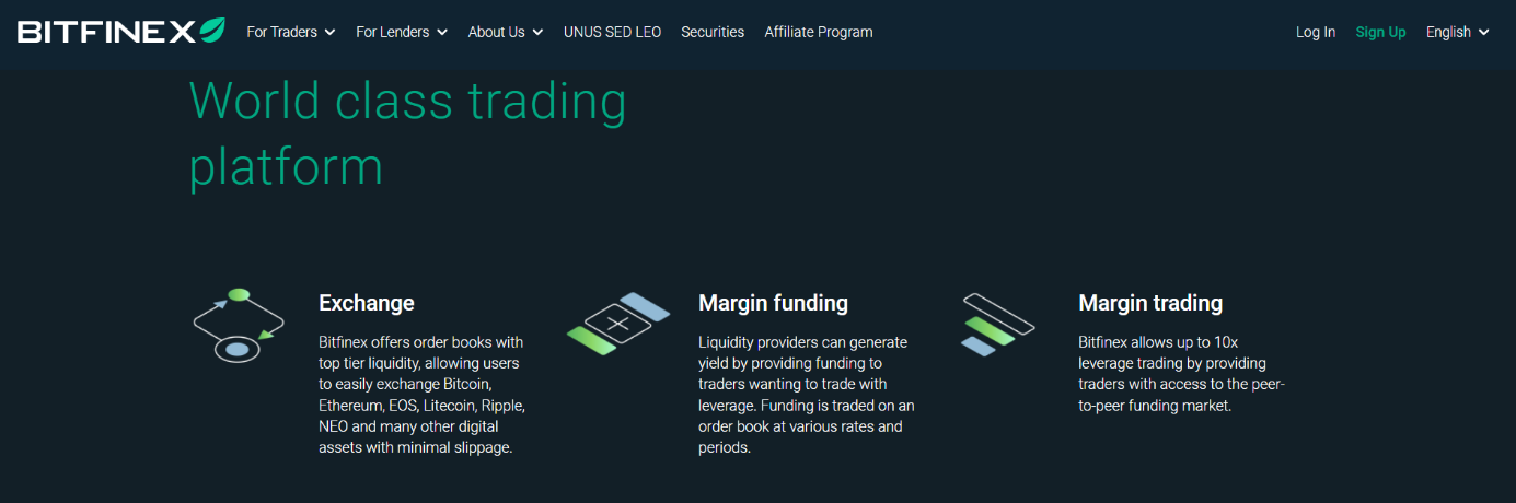 Что предлагает биржа Bitfinex?